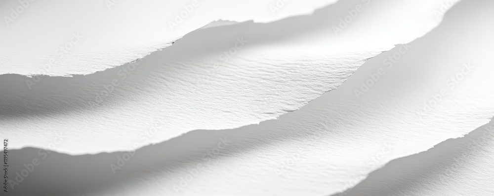 Poster torn paper layers with subtle shadows creating textured abstract design