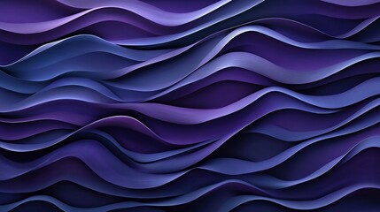 Obraz premium Abstract Purple Waves Seamless Pattern Soft Light. AI Generated