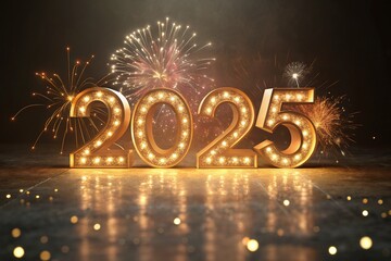 2025 number design template. Design for Christmas decoration and business. Vector illustration for calendar, banner, card, label and symbol.