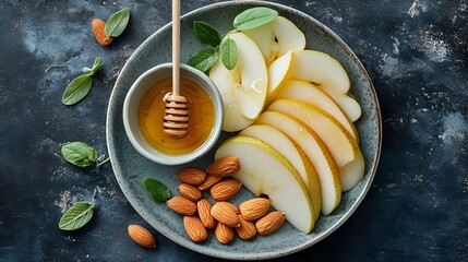 Honey, Pears, & Almonds: Healthy Snack