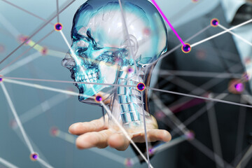 digital medical futuristic interface 3D rendering - 3d