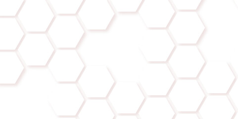 Abstract seamless honeycomb hexagon background. Geometric texture white pattern
design.
