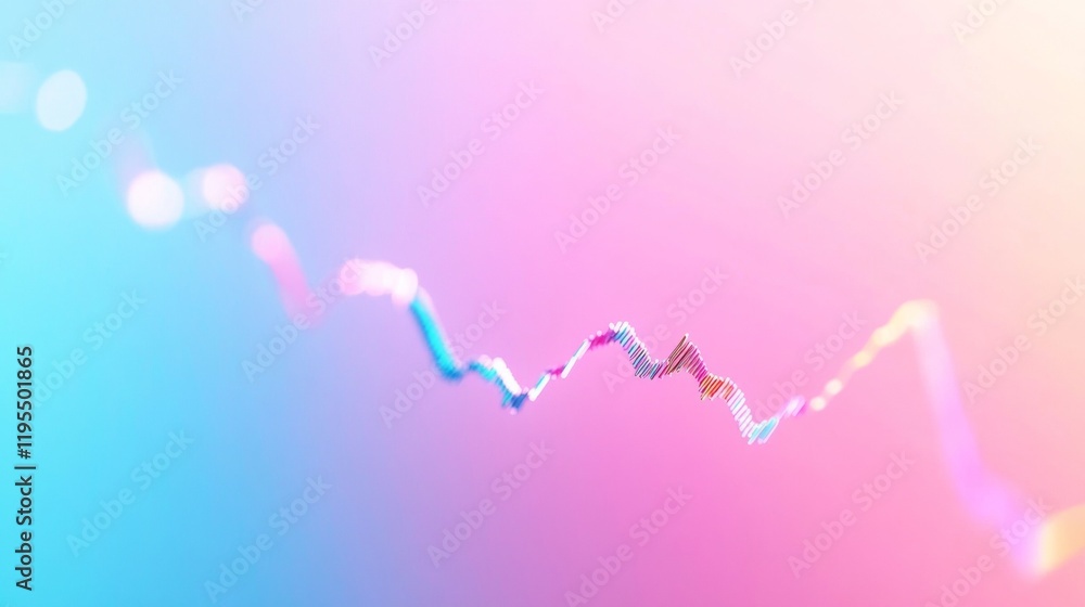 Poster pastel minimalist currency chart surreal and smooth financial visualization