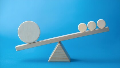 A picture of various social factors being distributed fairly on a balanced scale.