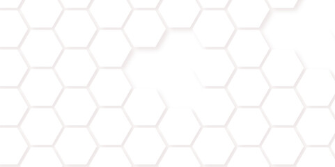 Abstract seamless honeycomb hexagon background. Geometric texture white pattern
design.
