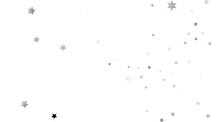 A dark background with scattered white stars that twinkle and shine