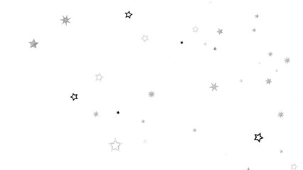 A dark background with scattered white stars that twinkle and shine