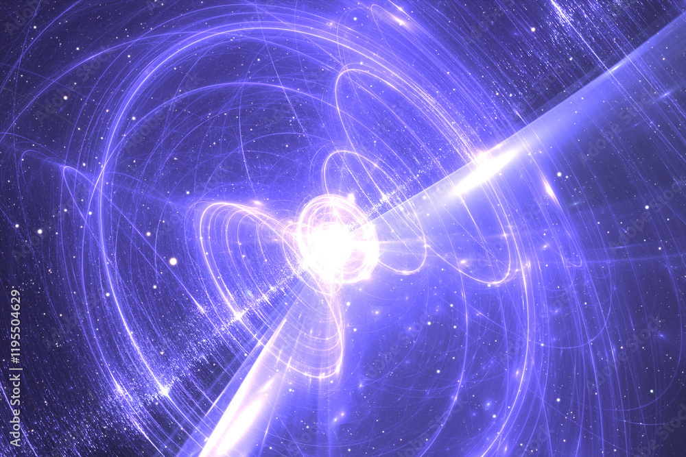 Wall mural wormhole or blackhole, funnel-shaped tunnel that can connect one universe with another