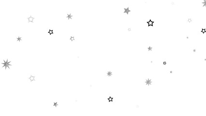 A dark background with scattered white stars that twinkle and shine