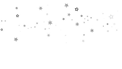 A simple yet beautiful abstract image with white stars scattered across a black background. The...