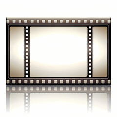 Obraz premium Blank Vintage Film Strip Movie Reel Frame Border old art retro image photo media video style brown 