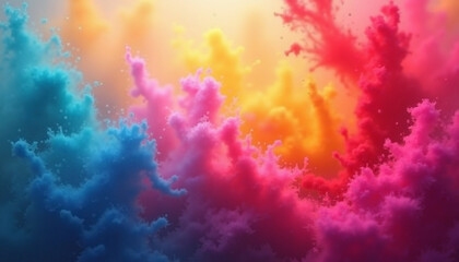 Colorful abstract clouds in vibrant hues