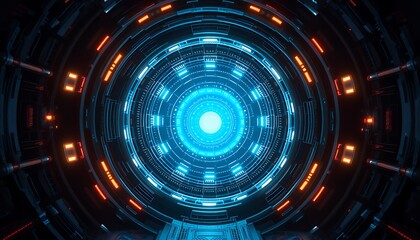 Obraz premium Futuristic Glowing Cybersecurity Backgrounds with High-Tech Circuit Designs – HD & 4K Generative AI Wallpapers, Generative AI