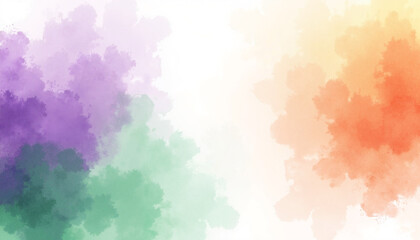 Fototapeta premium Watercolor abstract background with purple and orange hues