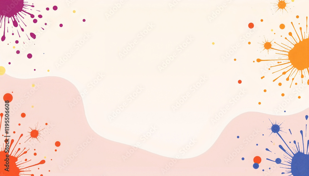 Poster colorful splash background with abstract patterns