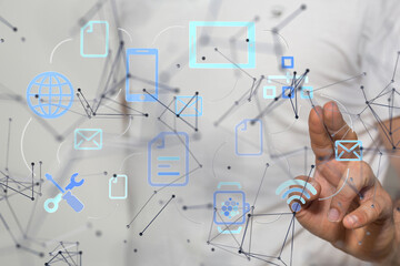 Technology background. Big data concept. Binary