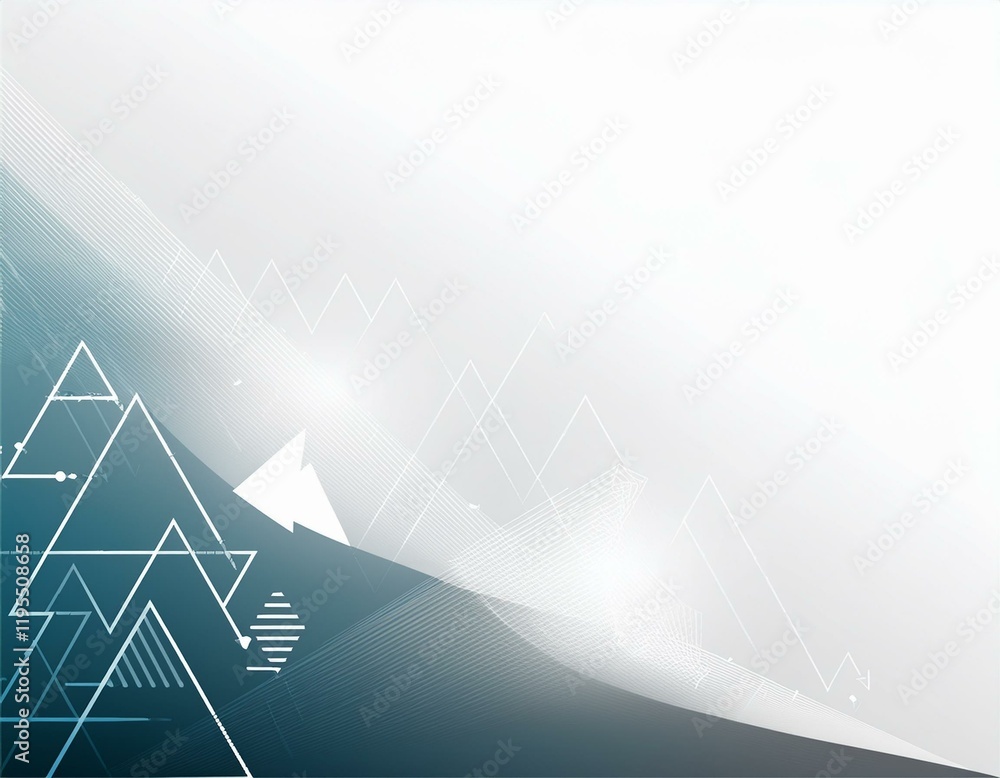 Poster abstract business futuristic technology background abstract arrow and triangle with a white and clea