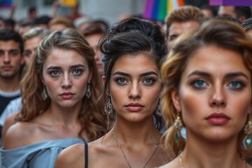 Obraz premium Crowd at a Pride Parade