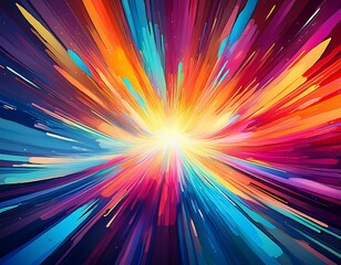 Obraz premium abstract colorful burst of light