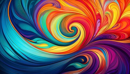 abstract colorful swirl pattern with vibrant tones digital art concept