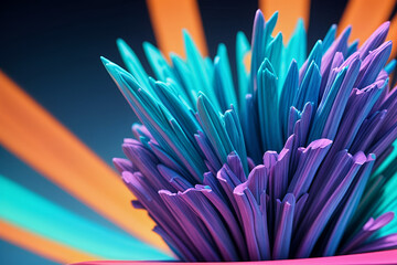 Conjunto em 3d de borracha colorida