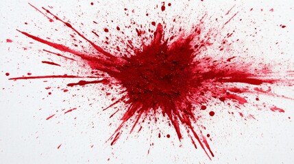 Abstract Red Blood Splatter Paint Explosion