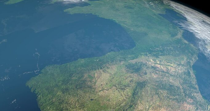 Bay of Biscay in planet earth, aerial view