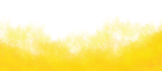Yellow smoke isolated on transparent white background	