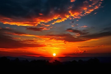 Fototapeta premium sunset in the sky