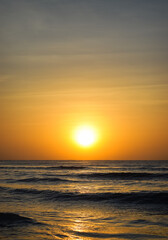 sunset over the sea