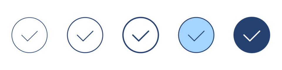 Check icon Symbol set collection