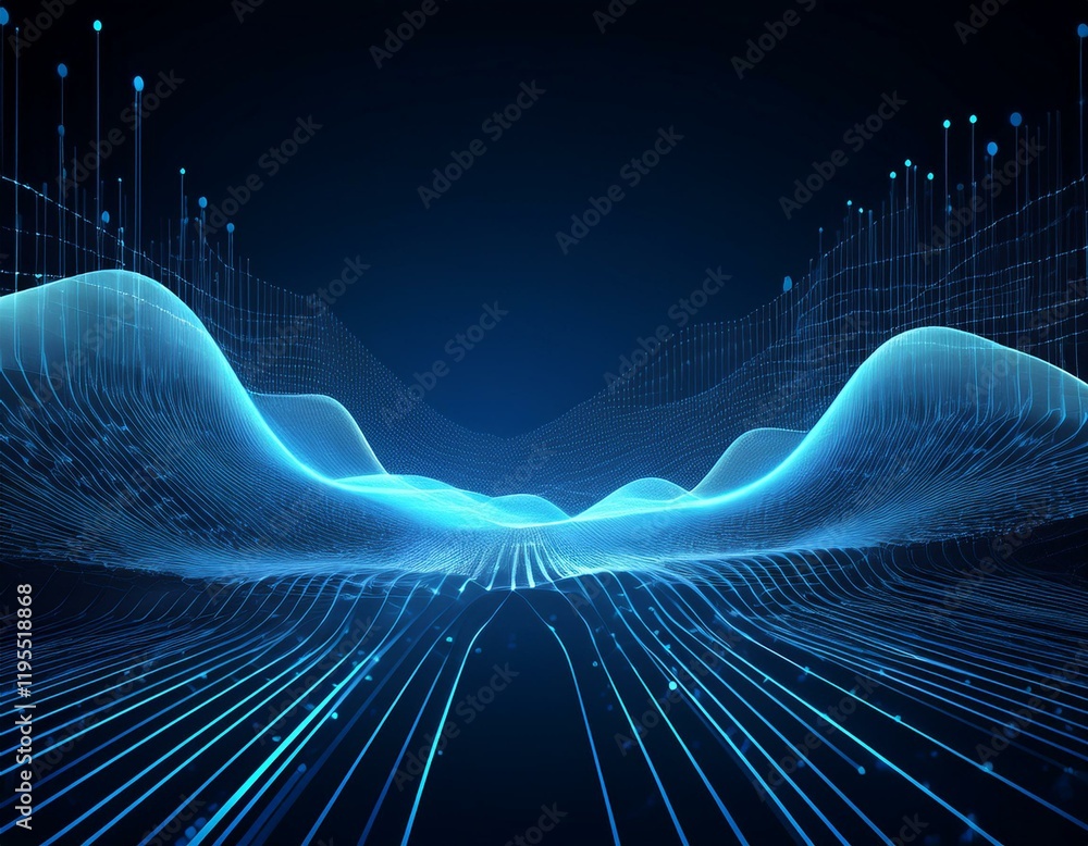 Aufkleber abstract technology background artificial intelligence science background big data visualization 3d 