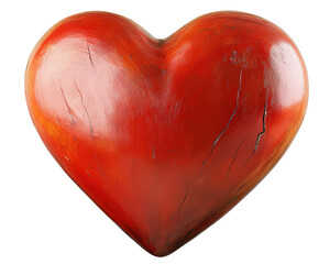 Isolated Textured Red Heart