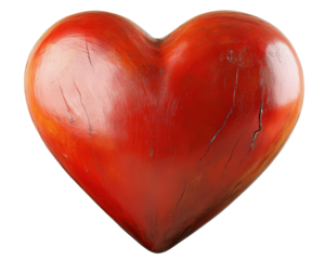 Isolated Textured Red Heart