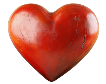 Isolated Textured Red Heart