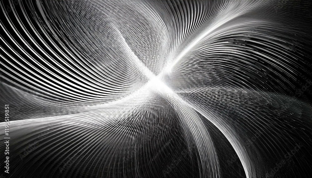 Aufkleber abstract white and black background texture dynamic lines and halftone effects pattern detailed frac