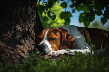 Dog Relaxing Under Tree Shade

Dog Relaxing Under Tree Shade

