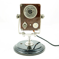An old metal microphone, manufacturer unknown