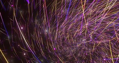 Abstract Background with Colorful Lines and Lights