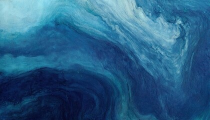 abstract ocean wave painting in deep blue tones with gradient textures, perfect for wall art, backgrounds, or design inspiration

