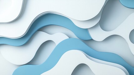 Abstract blue and white wave pattern background for design