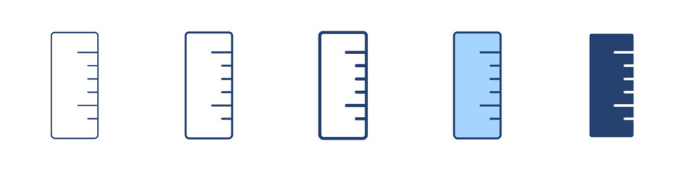 Ruler paper icon Symbol set collection