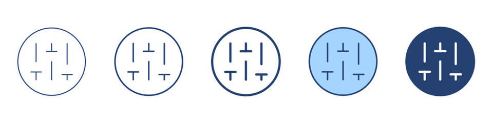 Sliders icon Symbol set collection