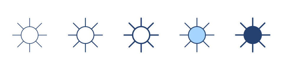 Obraz premium Sun icon Symbol set collection