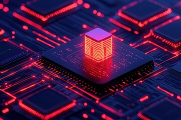 AI-driven security assistant visualized as a glowing holographic avatar monitoring encrypted systems in real-time