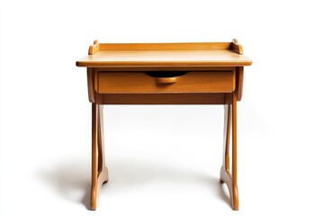 Fototapeta premium Wooden Table with Single Drawer Simple Design