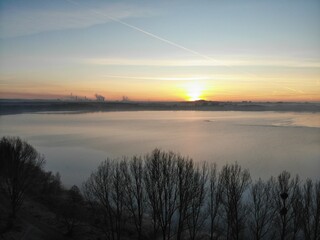 Pogoria lake in Dąbrowa Górnicza, sunrise