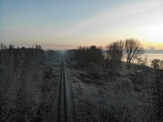 Fototapeta premium Pogoria lake in Dąbrowa Górnicza, sunrise
