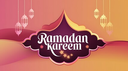Ramadan Kareem Festive Greeting Card Design