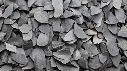 Dark Grey Slate Stone Chips Texture Background